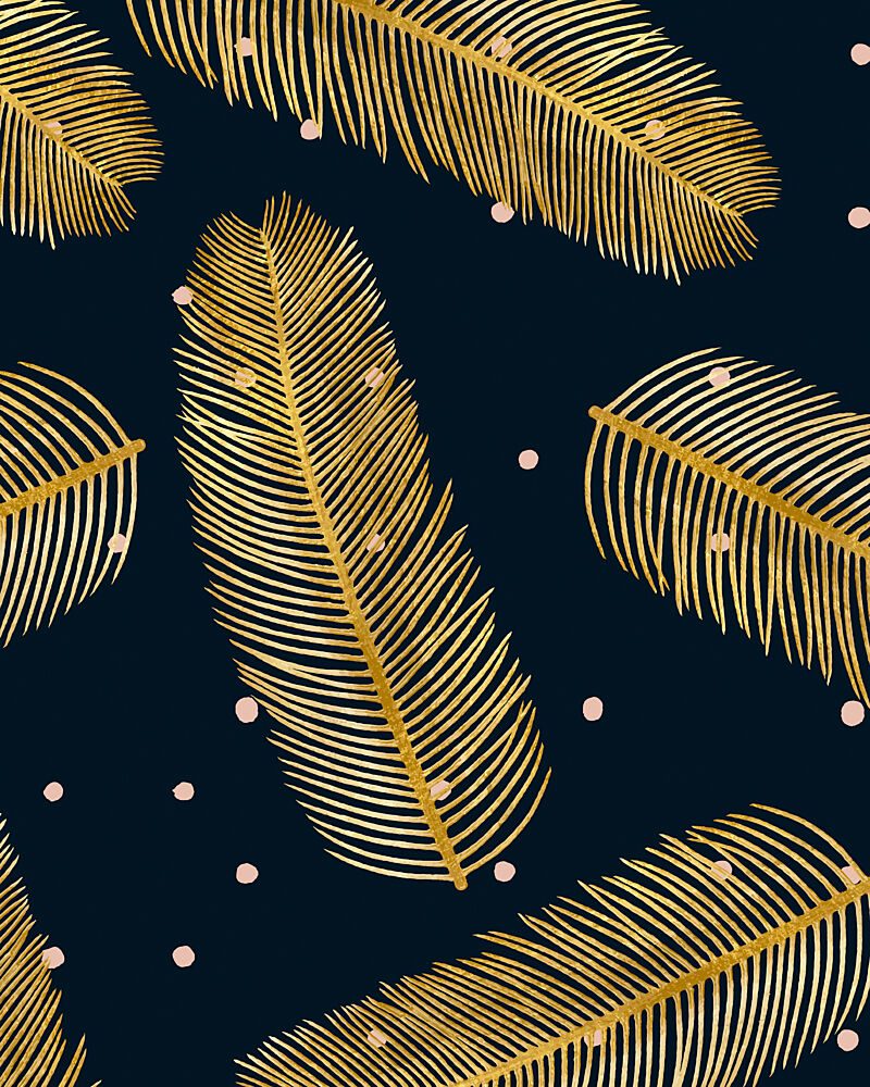 Golden Palm Pattern art print by Uma Gokhale for $57.95 CAD