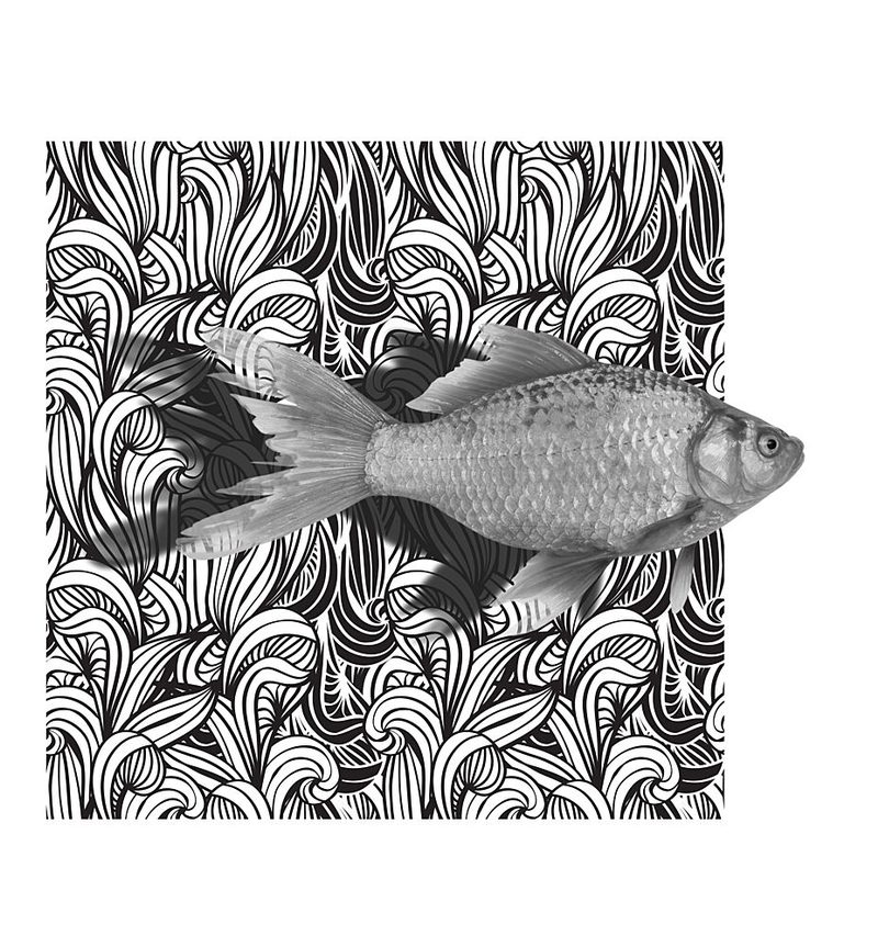Fish and Flowing Pattern art print by Marja van den Hurk for $57.95 CAD