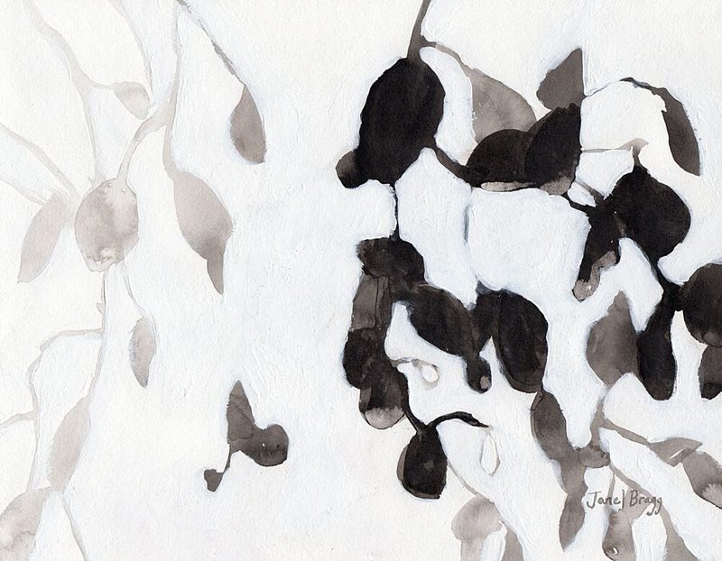 Ink Wash Leaves art print by Janel Bragg for $57.95 CAD