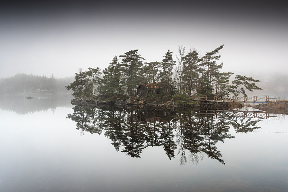 Misty Island Reflections art print by Benny Pettersson for $57.95 CAD
