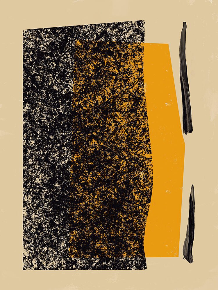 Geometric Black Gold Textures art print by Little Dean for $57.95 CAD