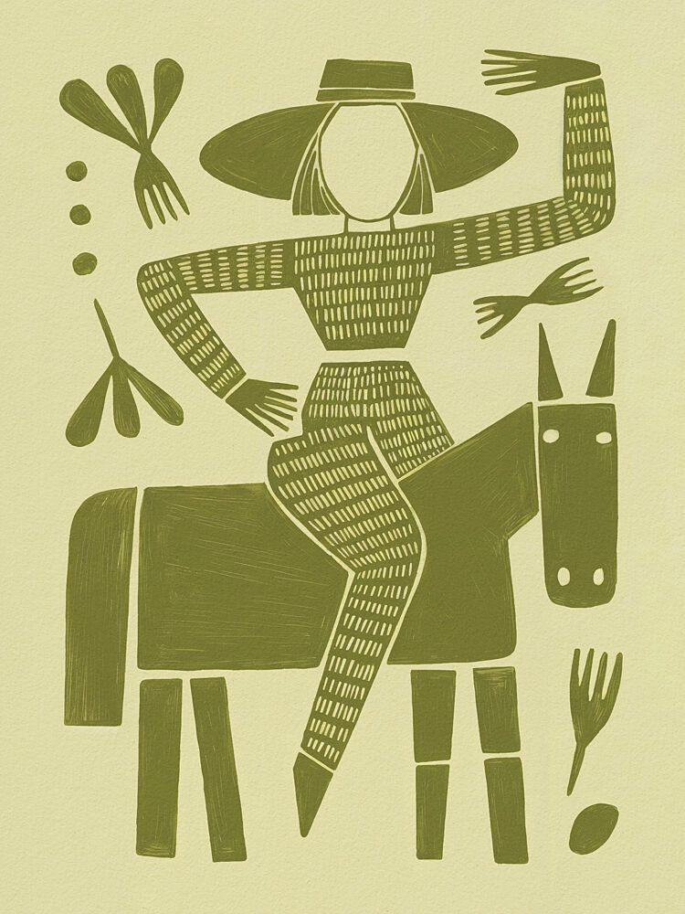 Folk Art Horse Rider art print by Andreas Magnusson for $57.95 CAD