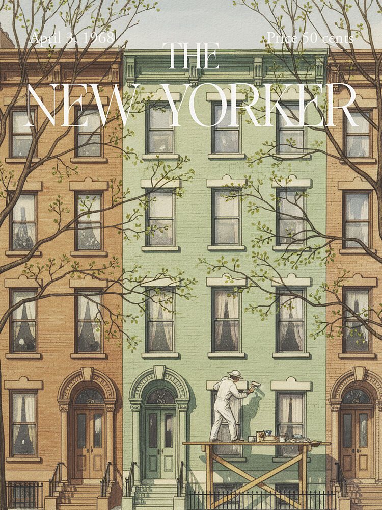 Spring Brownstone Renovation art print by Andreas Magnusson for $57.95 CAD