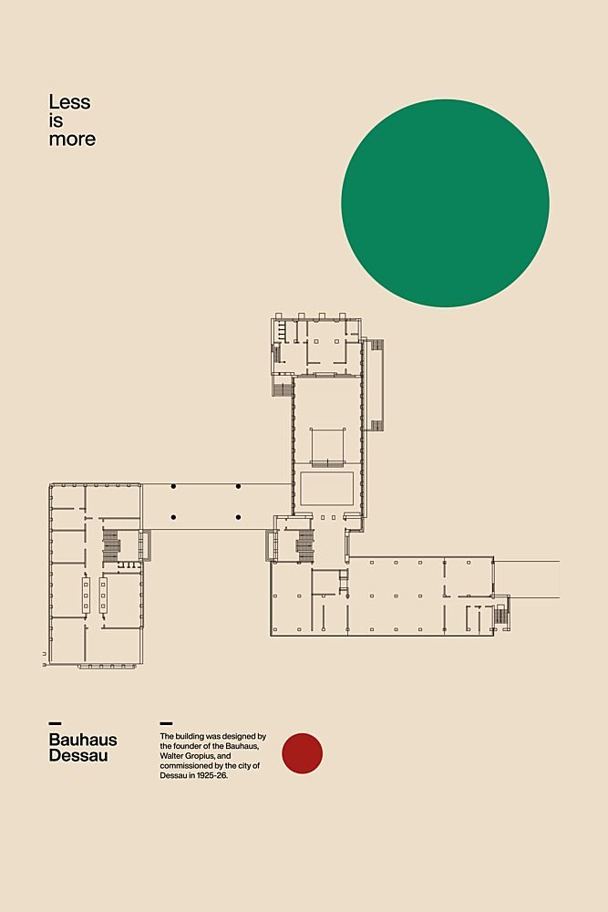 Bauhaus Dessau Plan art print by David Vineis for $57.95 CAD