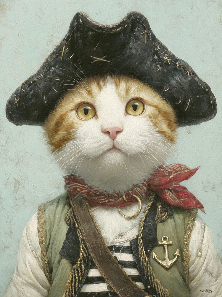 Feline Pirate Captain art print by Andreas Magnusson for $57.95 CAD