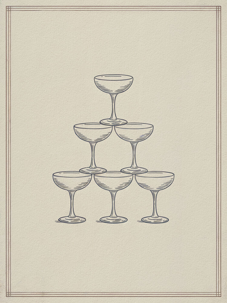 Classic Champagne Tower art print by Andreas Magnusson for $57.95 CAD