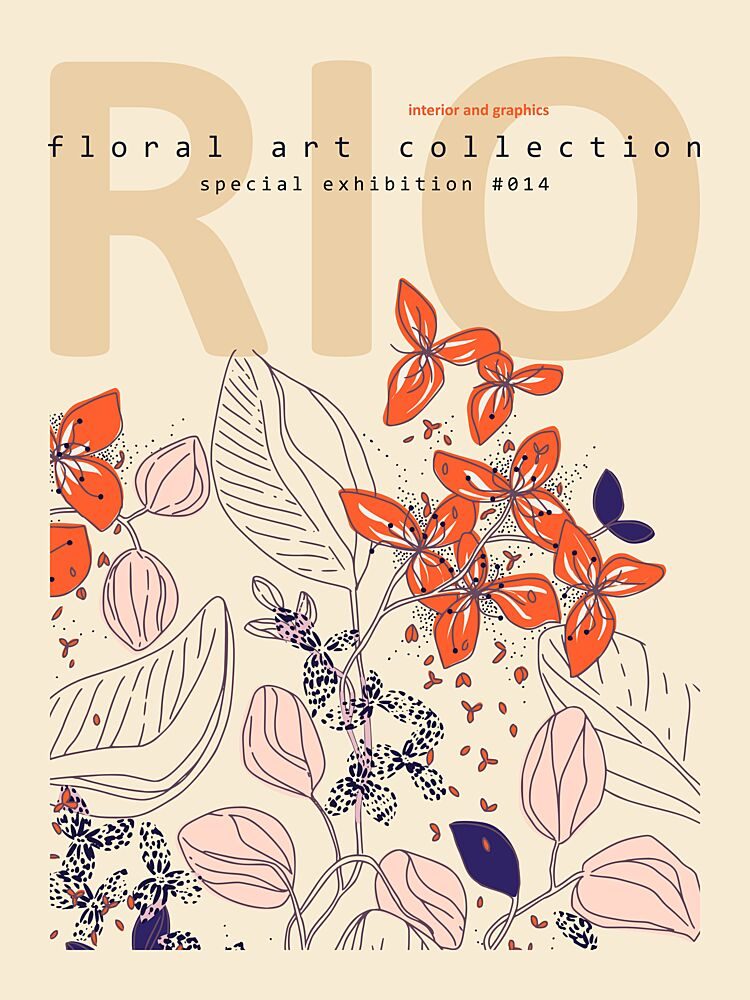 Modern Botanical Illustration art print by Annick for $57.95 CAD