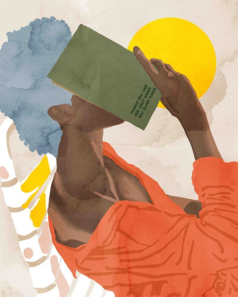Calm Reading Moment art print by Uma Gokhale for $57.95 CAD