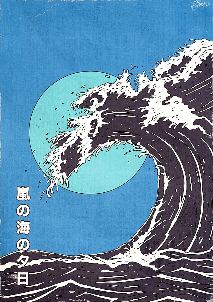 Great Blue Wave art print by Nicholas for $57.95 CAD