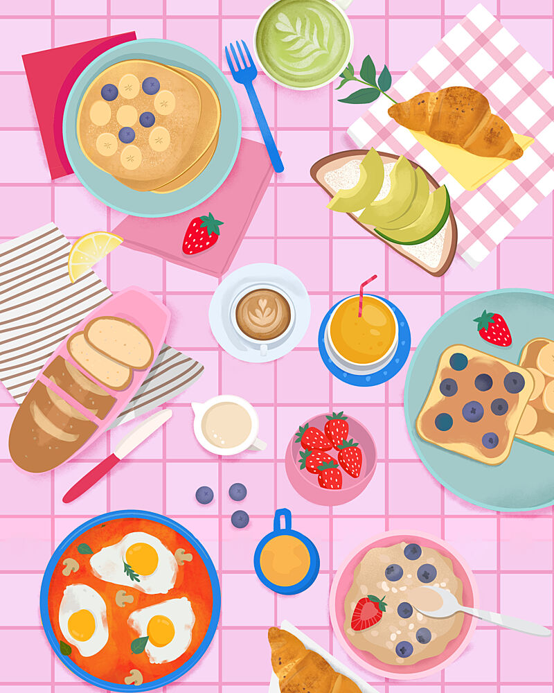 Tabletop Breakfast art print by Petra Lizde for $57.95 CAD