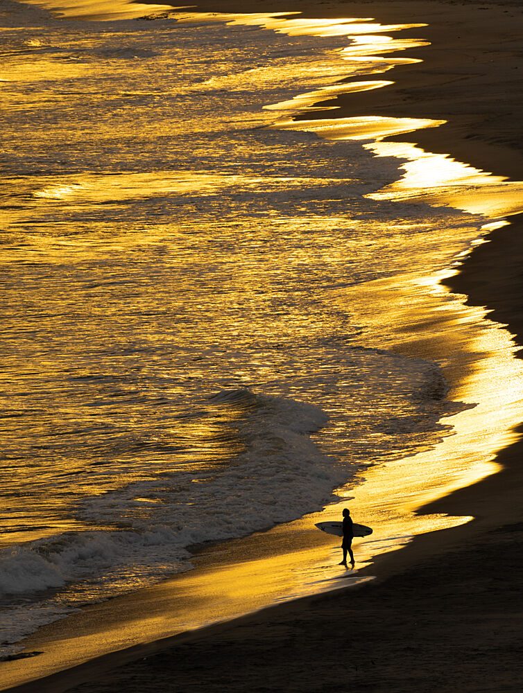Golden Hour Surfer art print by Tsutomu Sakamoto for $57.95 CAD