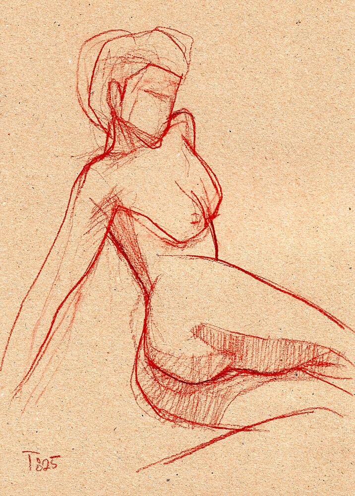 Seated Nude art print by Tore Bahnson for $57.95 CAD