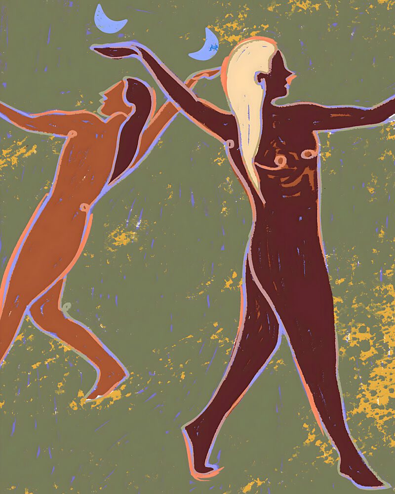 Moonlight Dancers art print by Uma Gokhale for $57.95 CAD