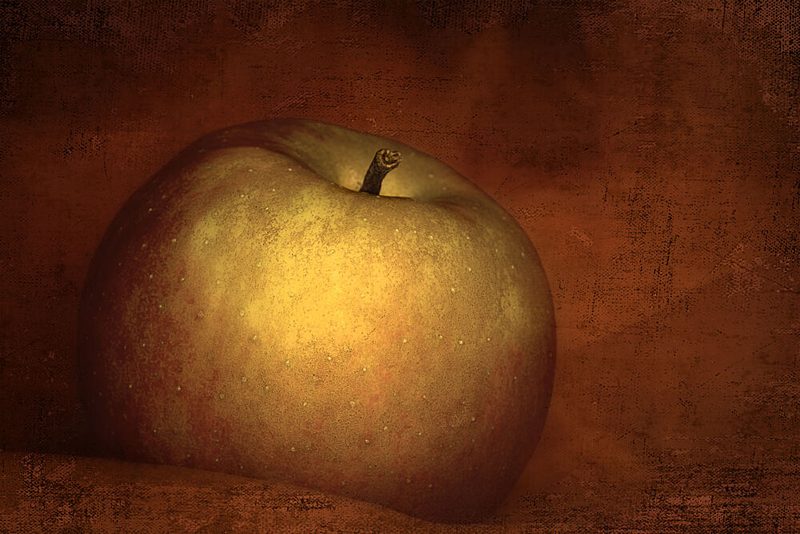 Moody Golden Apple art print by Marie-anne Stas for $57.95 CAD