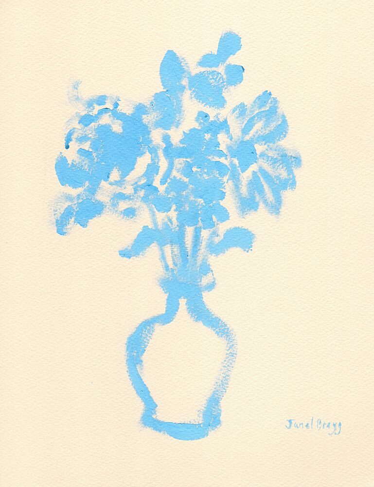 Abstract Blue Bouquet art print by Janel Bragg for $57.95 CAD