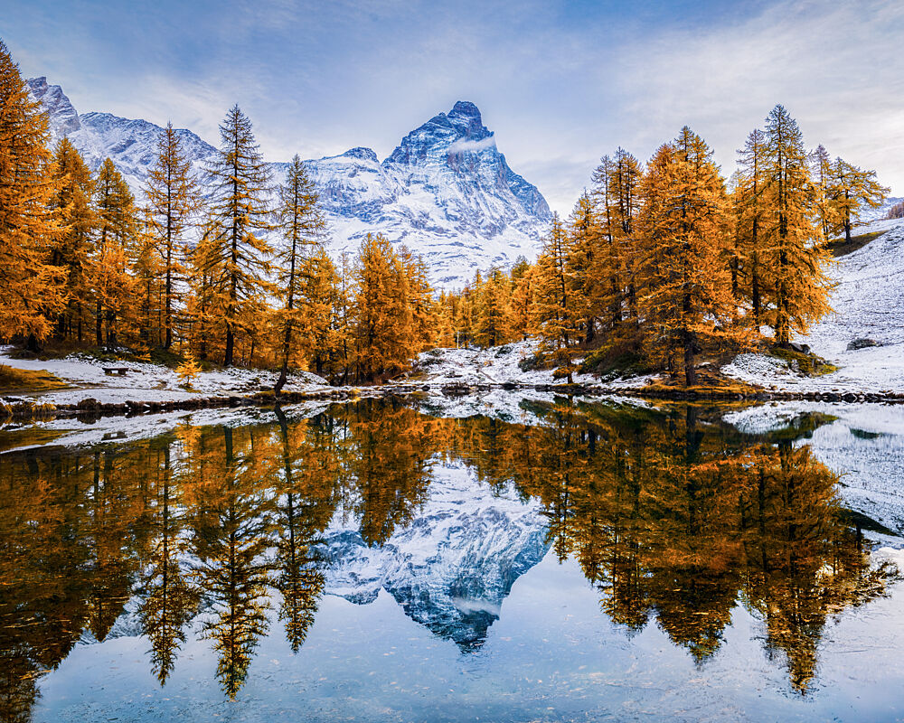 Autumn Alpine Lake Reflection art print by Chuan Chen Apa for $57.95 CAD