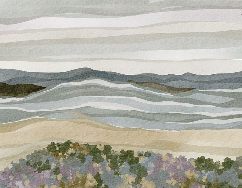 Abstract Coastal Serenity art print by Nikita Jariwala for $57.95 CAD