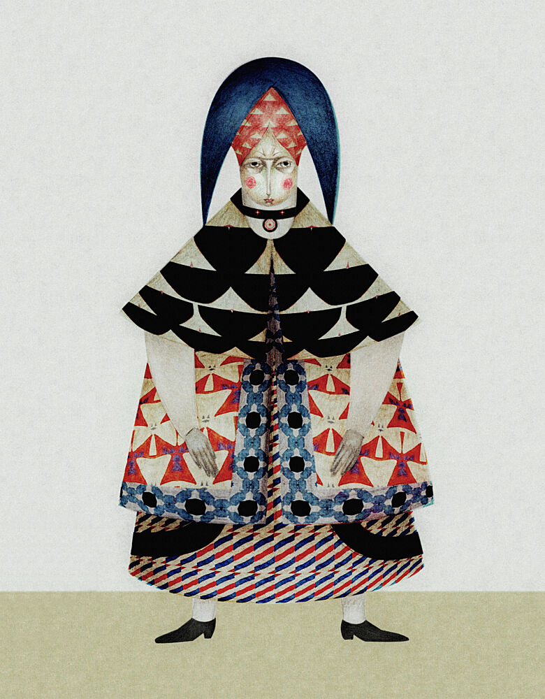 Whimsical Folk Figure art print by Luca di Napoli for $57.95 CAD