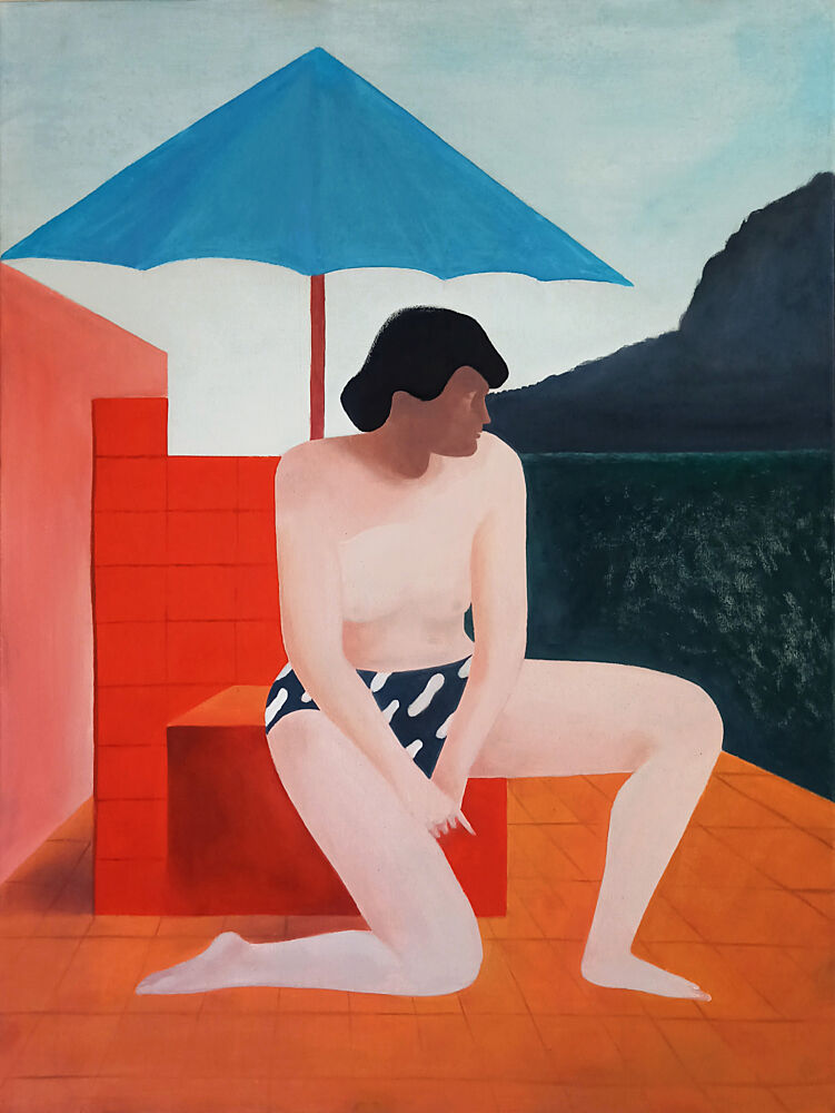 Summer Woman Ocean View art print by Luca di Napoli for $57.95 CAD