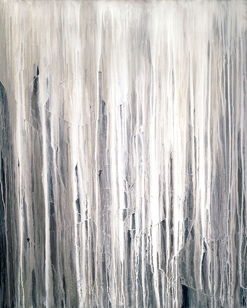 Flowing White Abstract art print by Teodora Teo Guererra for $57.95 CAD