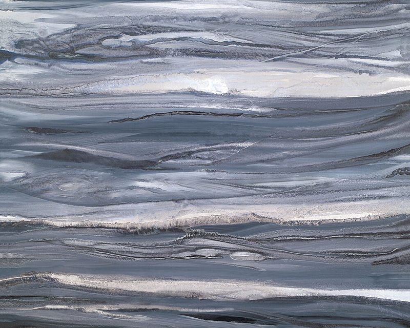 Abstract Grey Flow art print by Teodora Teo Guererra for $57.95 CAD