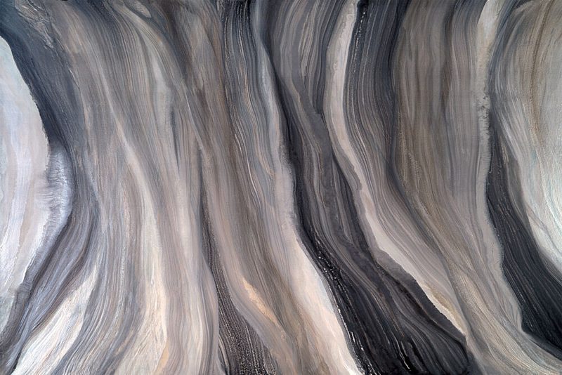 Abstract Grey Flow art print by Teodora Teo Guererra for $57.95 CAD