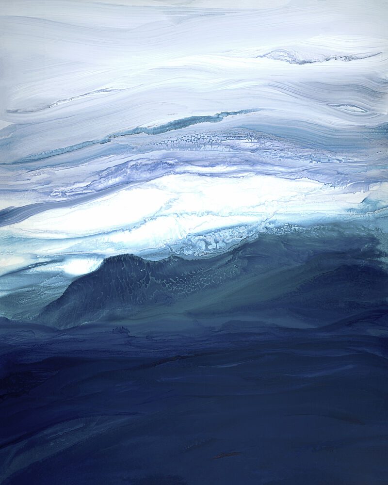 Abstract Ocean Layers art print by Teodora Teo Guererra for $57.95 CAD