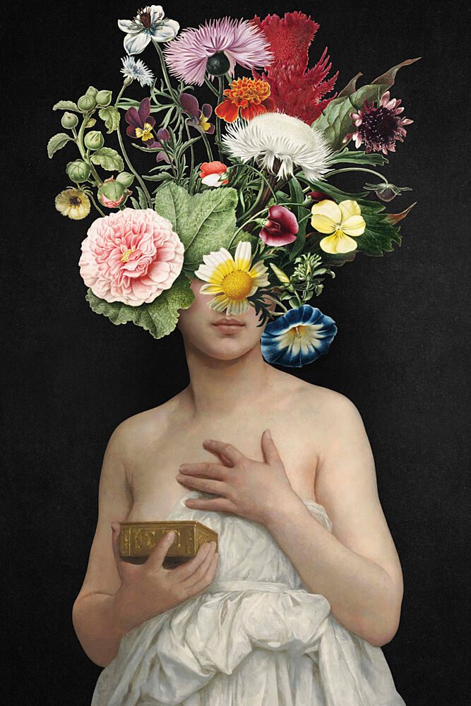 Ethereal Floral Portrait art print by Marja van den Hurk for $57.95 CAD
