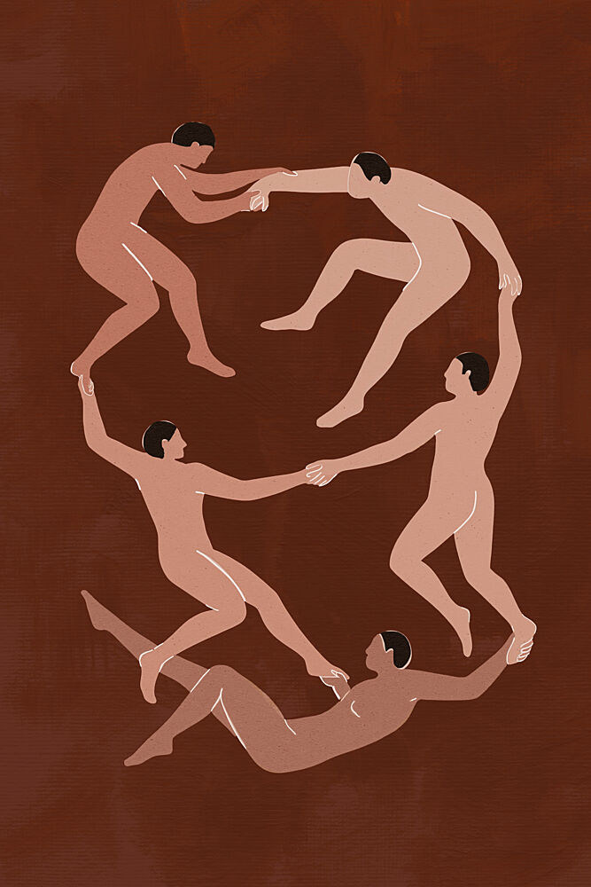 Men in Motion art print by Treechild for $57.95 CAD