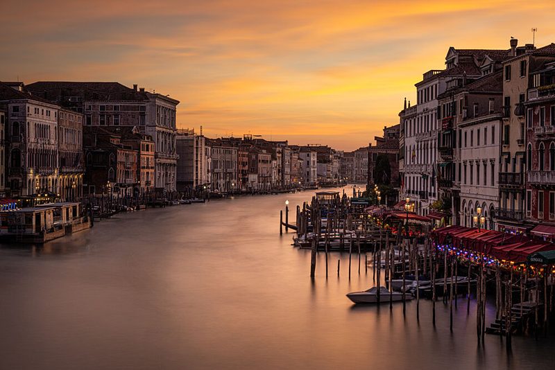 Venice Grand Canal Twilight art print by Lisa Aurora Campbell for $57.95 CAD