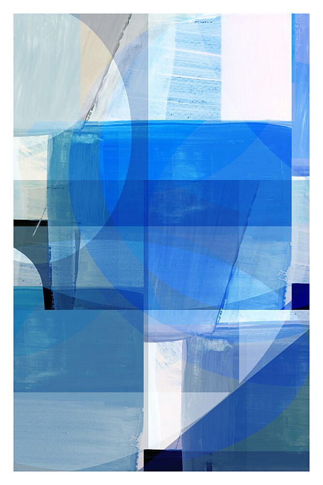 Abstract Blue Layers art print by Cartissi for $57.95 CAD