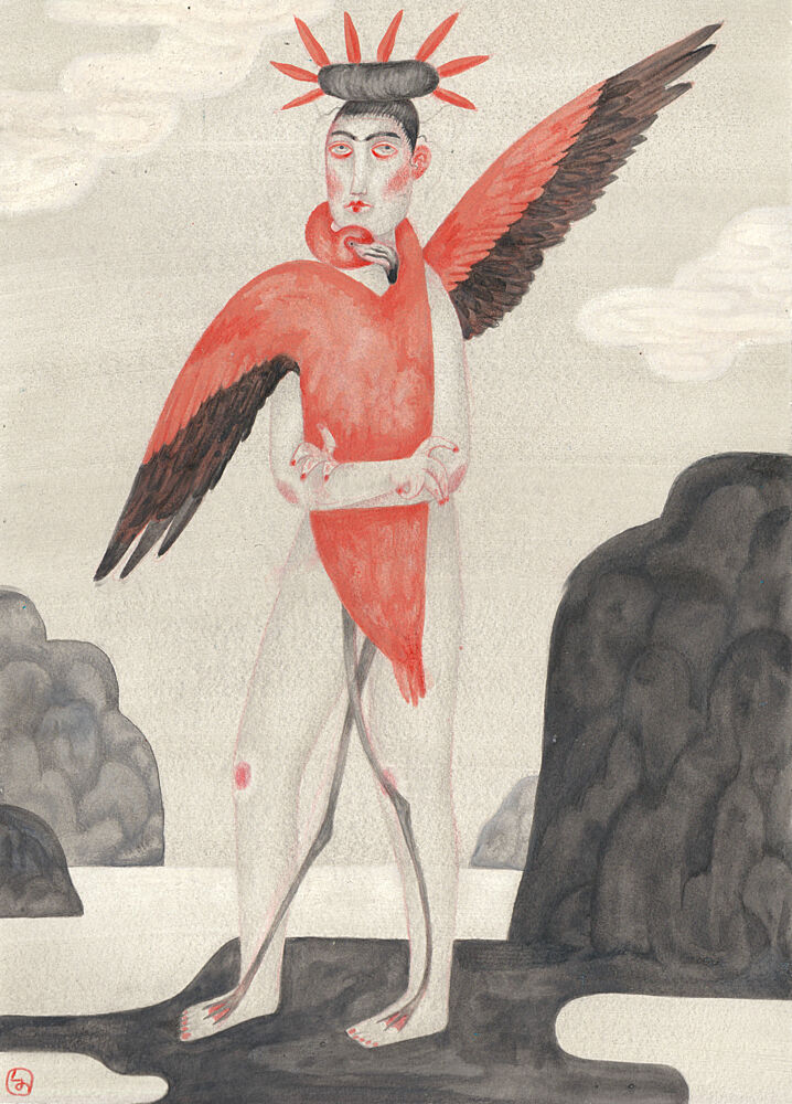 Flamingo Dream Figure art print by Luca di Napoli for $57.95 CAD