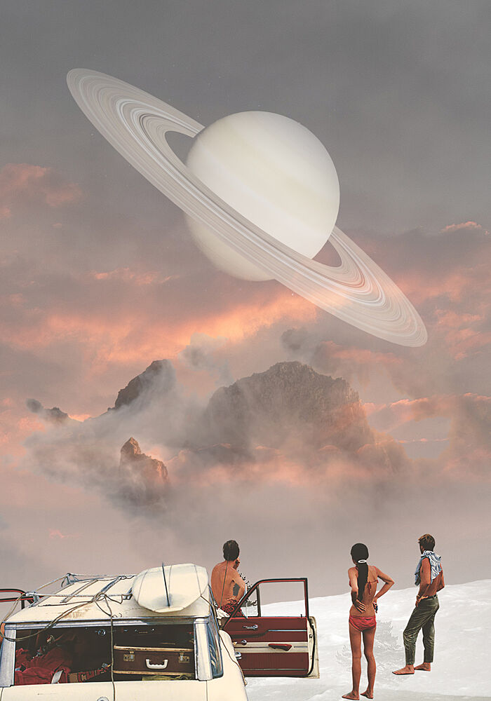 Vintage Saturn Adventure art print by Daniel Donocik for $57.95 CAD