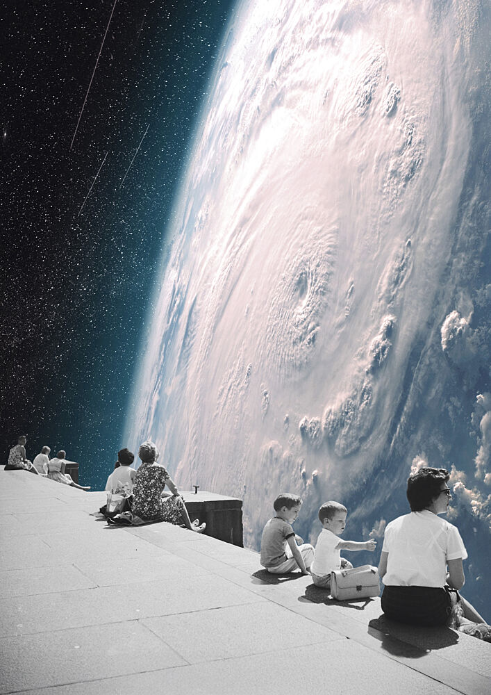 Watching Earth from Space art print by Daniel Donocik for $57.95 CAD