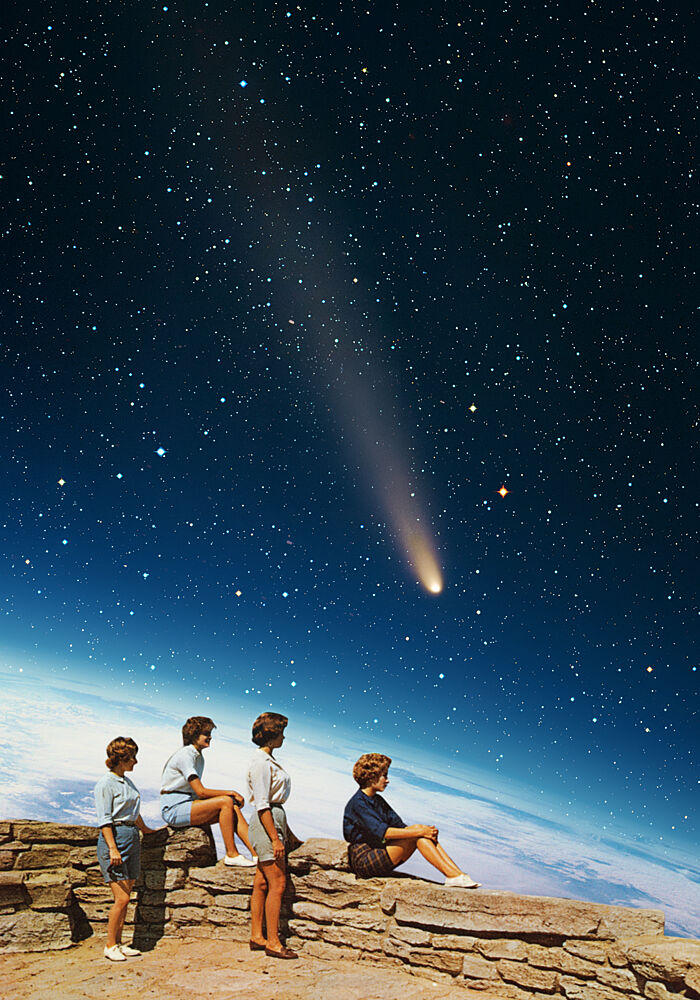 Vintage Stargazers Comet art print by Daniel Donocik for $57.95 CAD