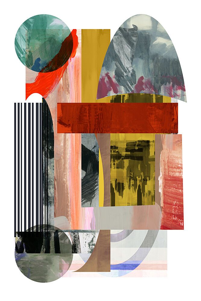 Modern Abstract Collage art print by Cartissi for $57.95 CAD