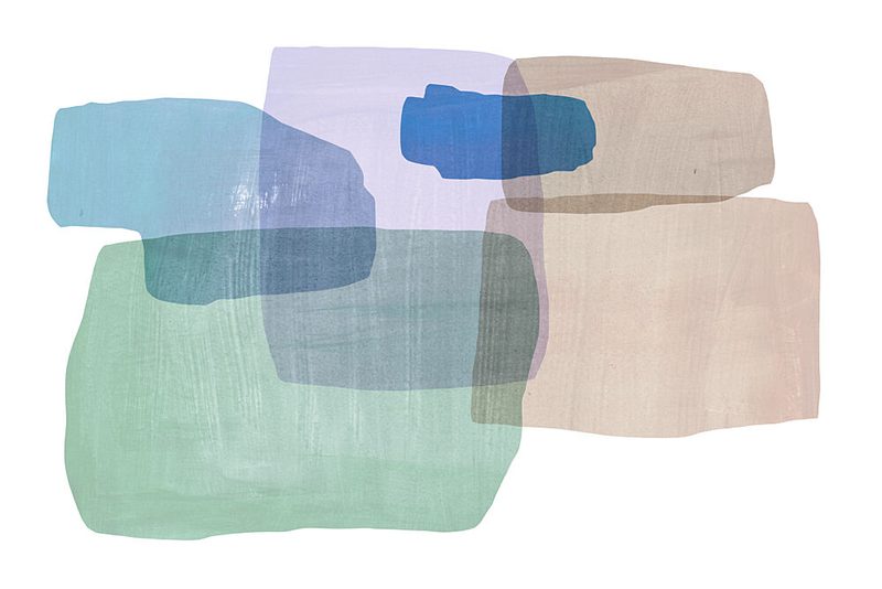 Overlapping Pastel Shapes art print by Cartissi for $57.95 CAD