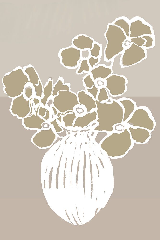Modern Floral Vase art print by Cartissi for $57.95 CAD