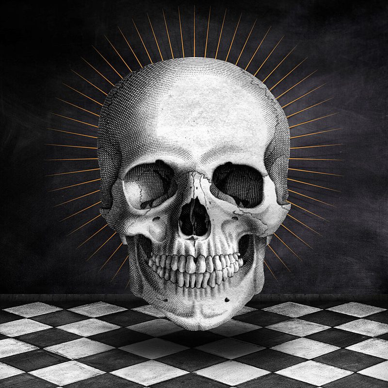 Vintage Skull Golden Halo art print by Marja van den Hurk for $57.95 CAD