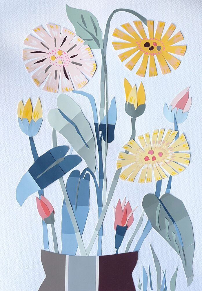 Floral Collage Bouquet art print by Annick for $57.95 CAD