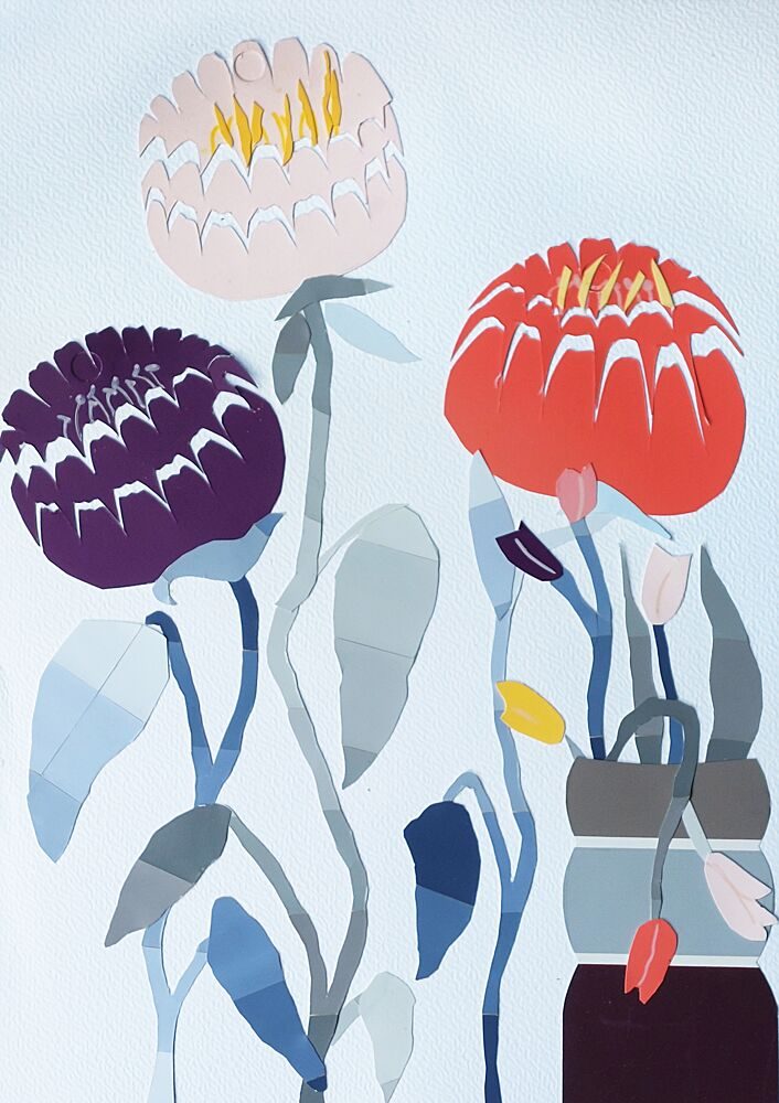 Colorful Paper Flowers art print by Annick for $57.95 CAD