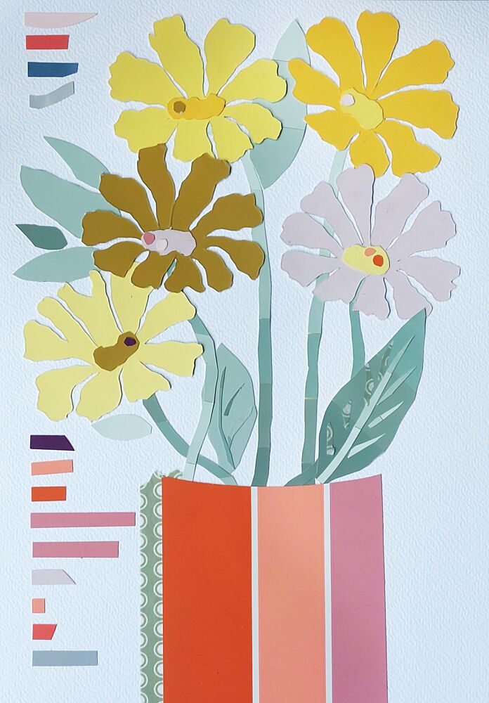 Cheerful Cutout Flowers art print by Annick for $57.95 CAD