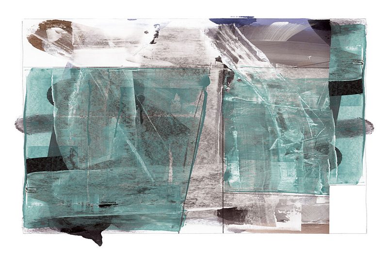Modern Teal Abstract Shapes art print by Cartissi for $57.95 CAD