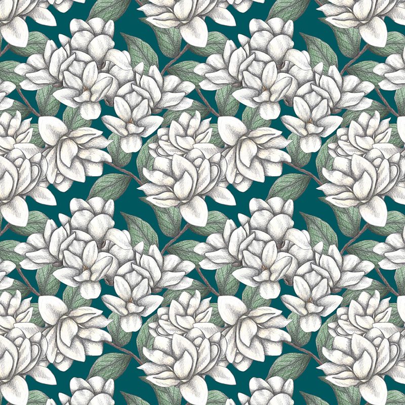 White Floral Pattern art print by Cecilia Battaini for $57.95 CAD