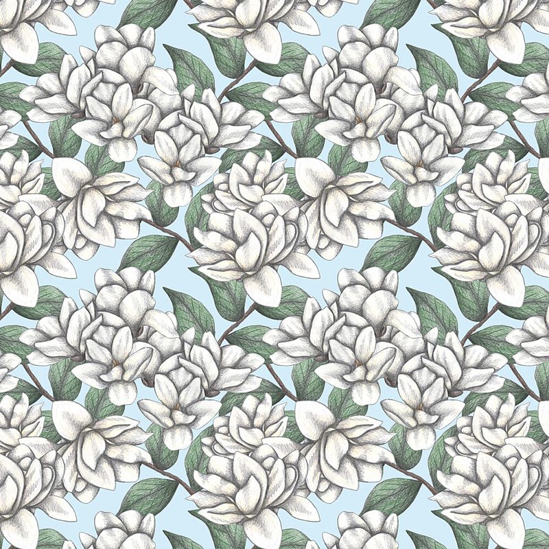 White Floral Pattern art print by Cecilia Battaini for $57.95 CAD