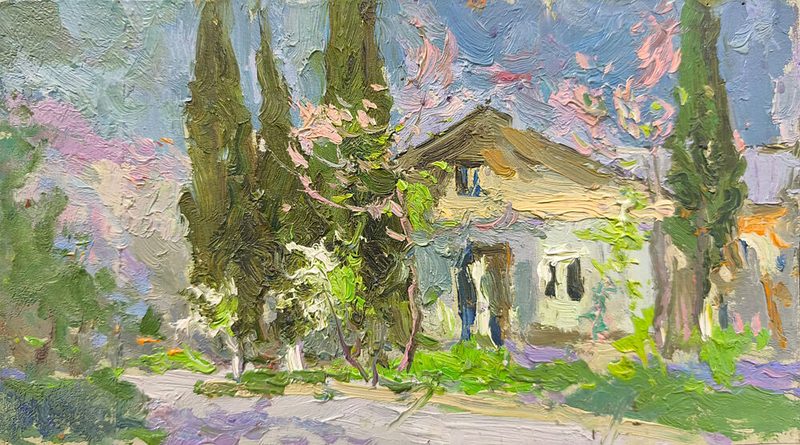 Spring House with Cypress art print by Alexander Shandor for $57.95 CAD