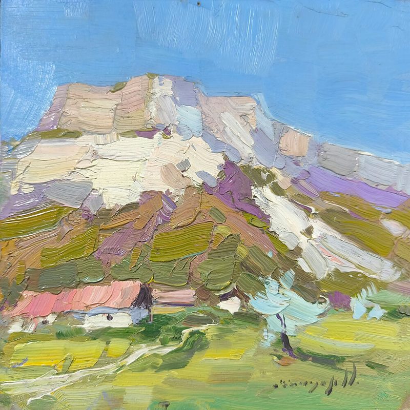 Bright Mountain Landscape art print by Alexander Shandor for $57.95 CAD