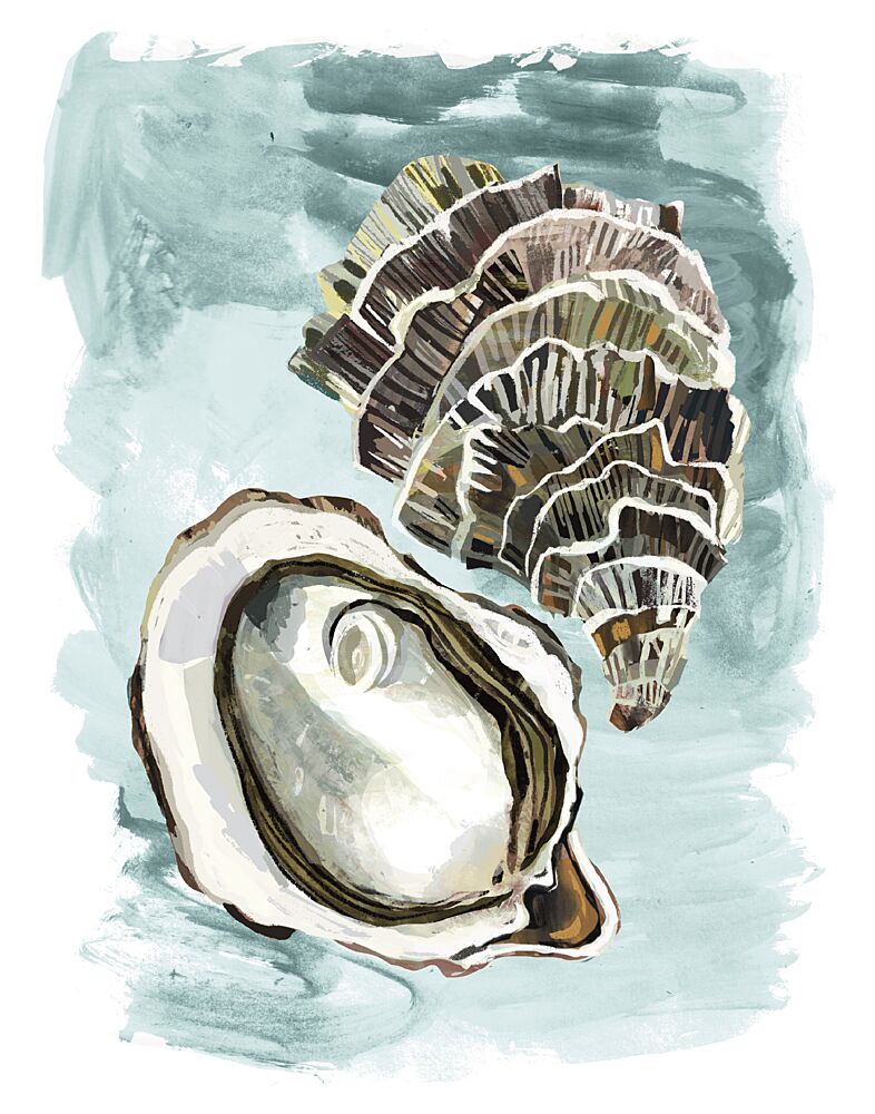 Ocean Fresh Oysters art print by Claire Hanley for $57.95 CAD