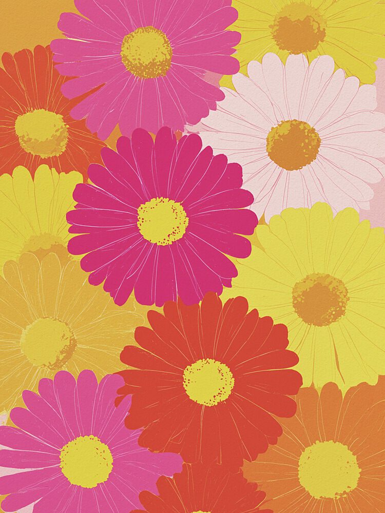 Vibrant Flower Power art print by Andreas Magnusson for $57.95 CAD