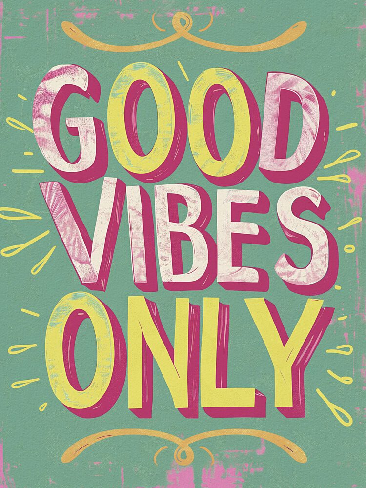 Retro Good Vibes Only art print by Andreas Magnusson for $57.95 CAD